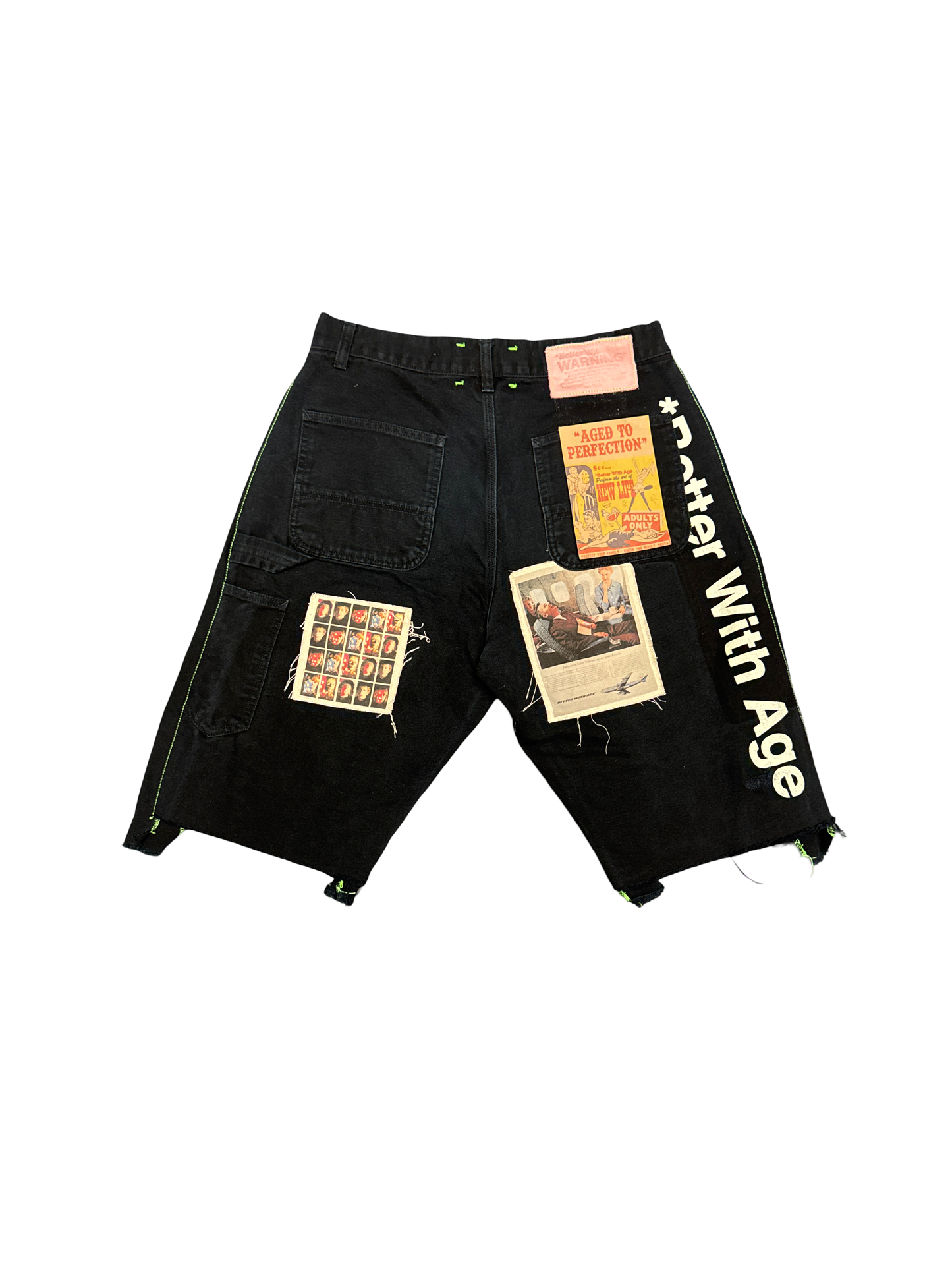 BWA Patchwork Jean Shorts (Black/Multi)