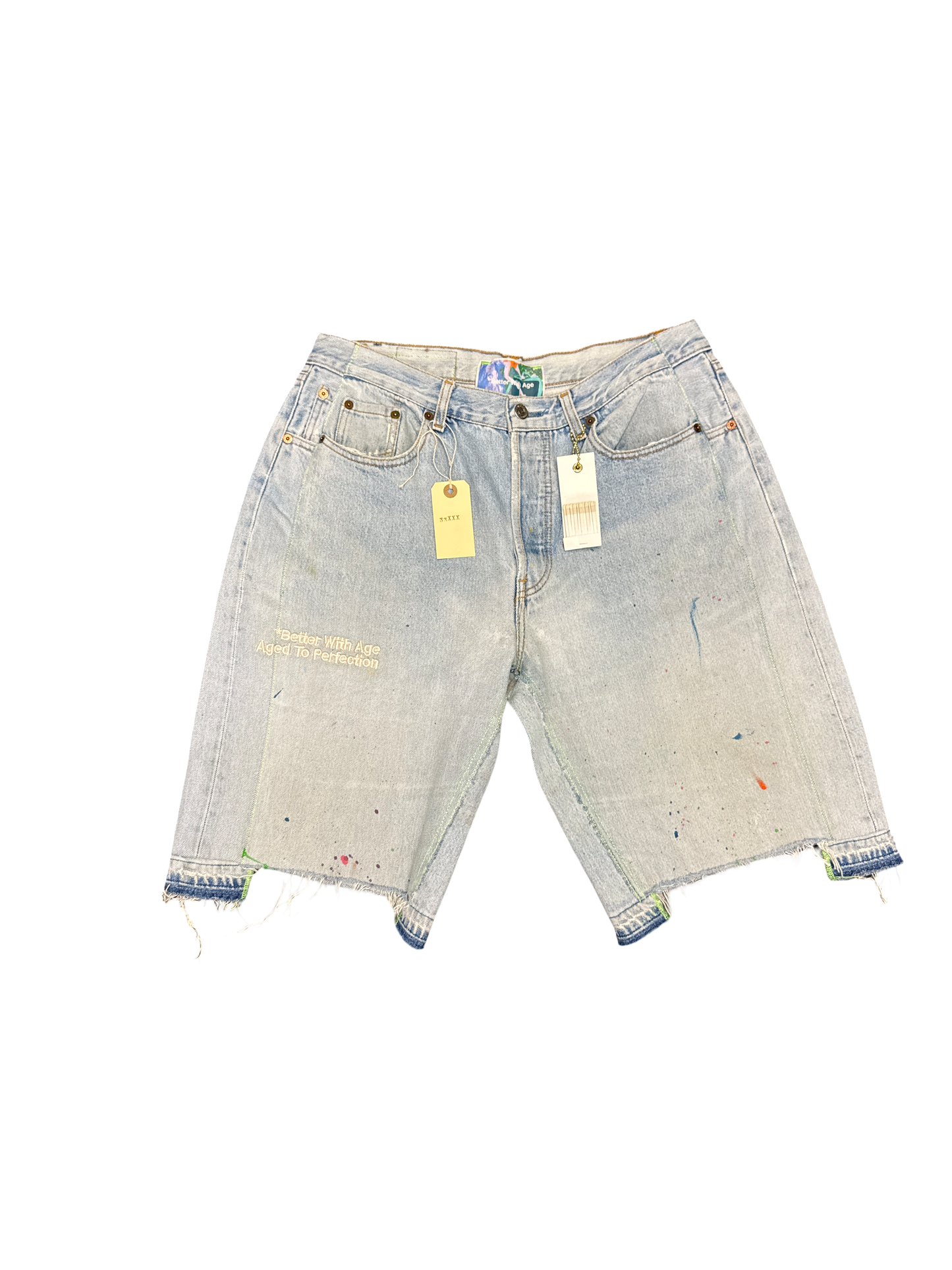 BWA Logo Jean Shorts (Light Blue)