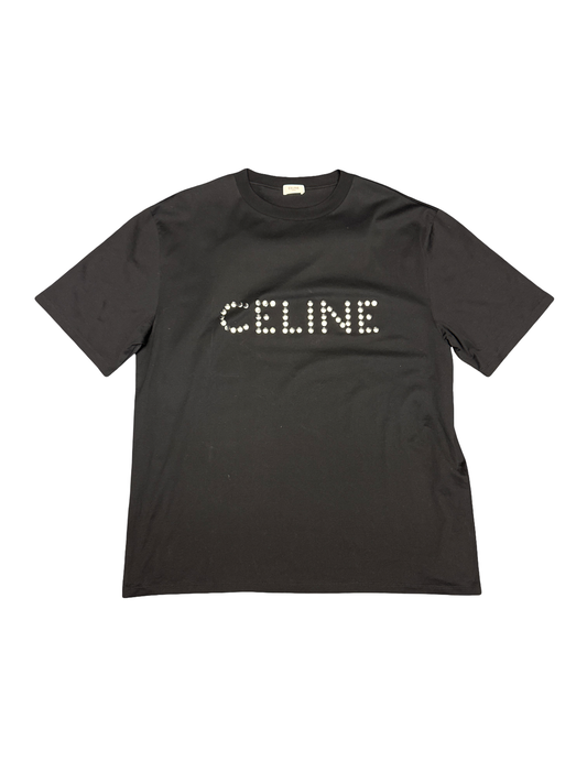 Celine Braille Tee (Black/Silver)