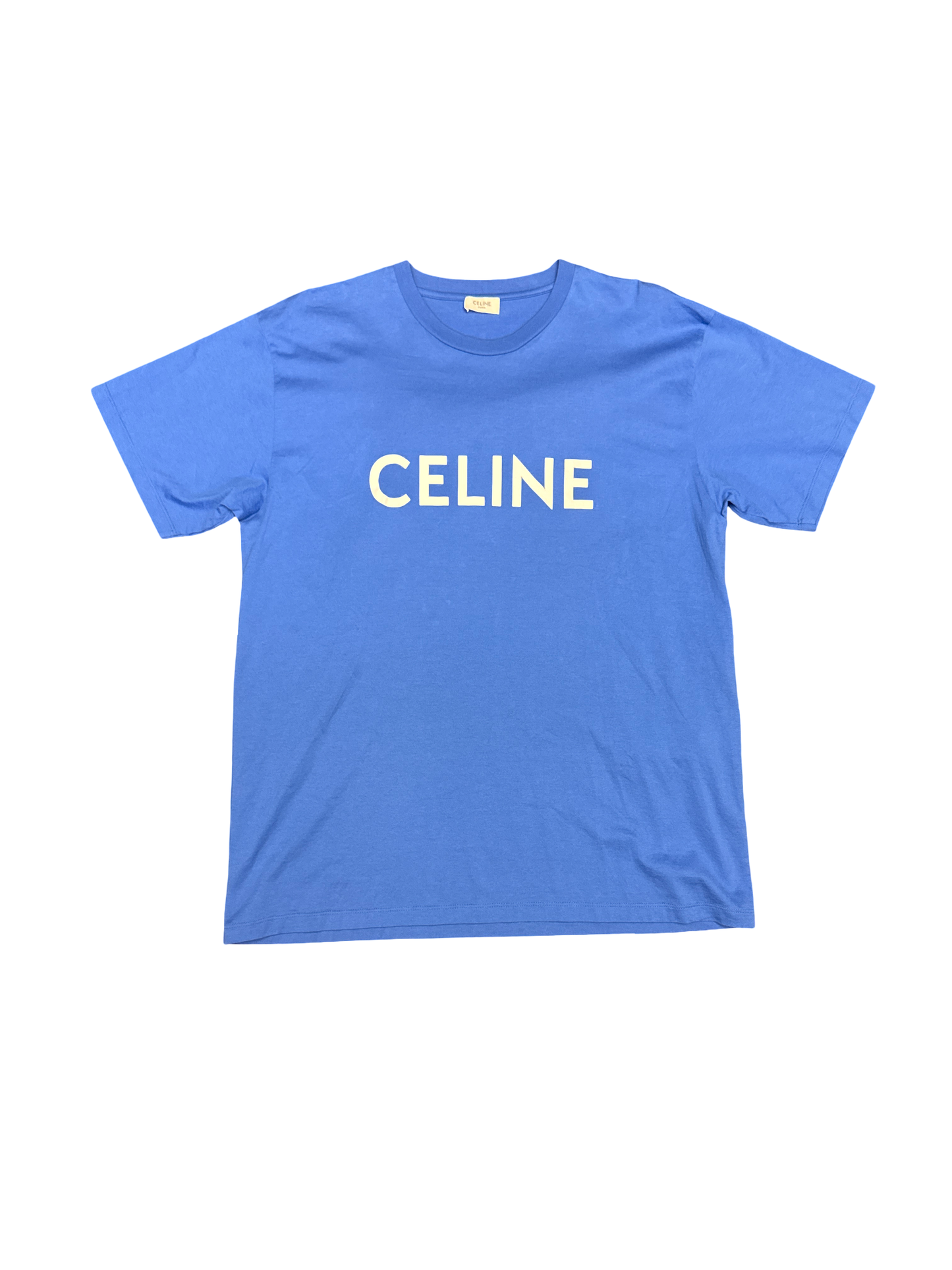 Celine Logo Tee (Blue/White)
