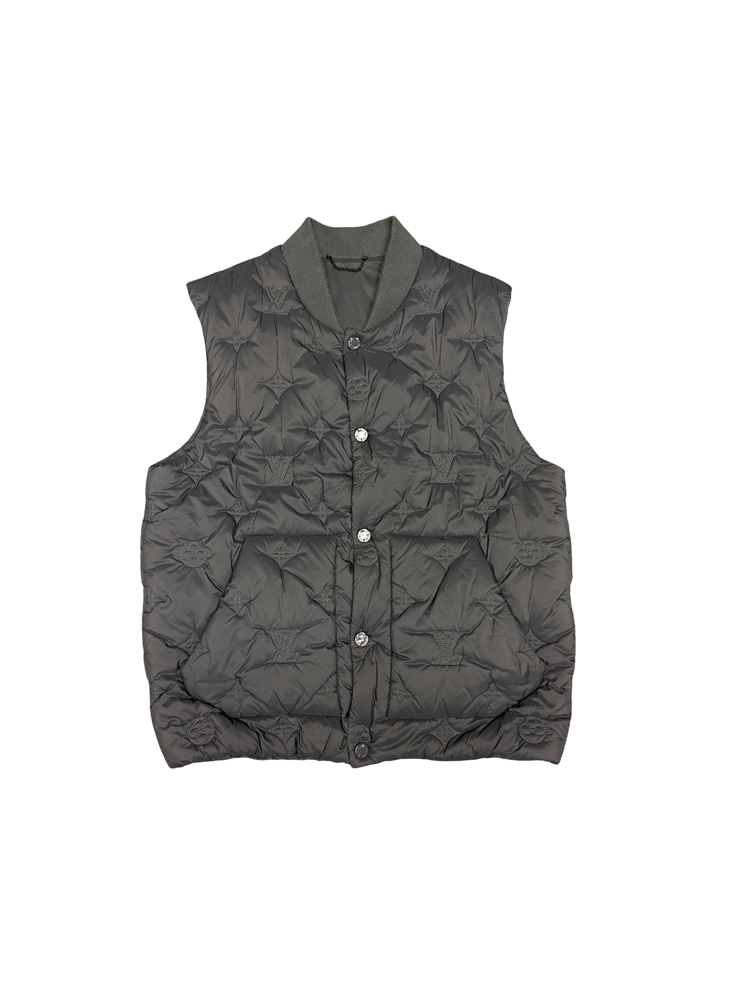 Louis Vuitton Monogram Puffer Vest (Grey)