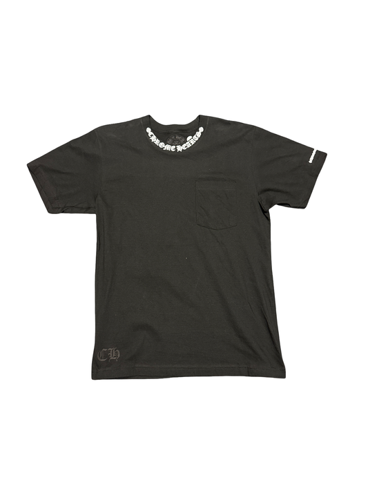 Chrome 2025 Neck Script Tee (Black/White)