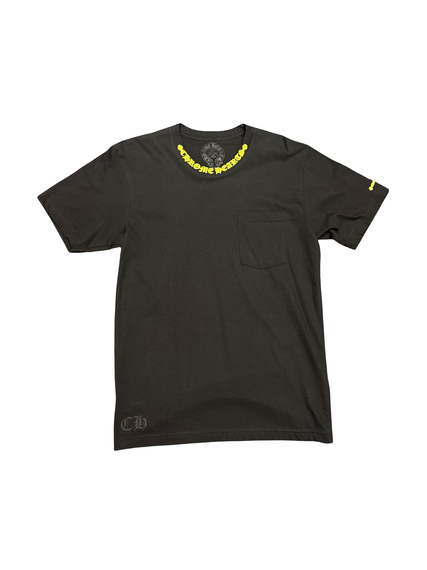 Chrome Hearts Neck Script Tee (Black/Yellow)