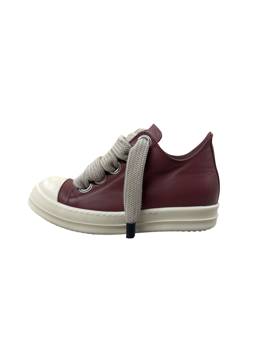 Rick Owens Womens Jumbo Lace Lowtop (Burgundy)