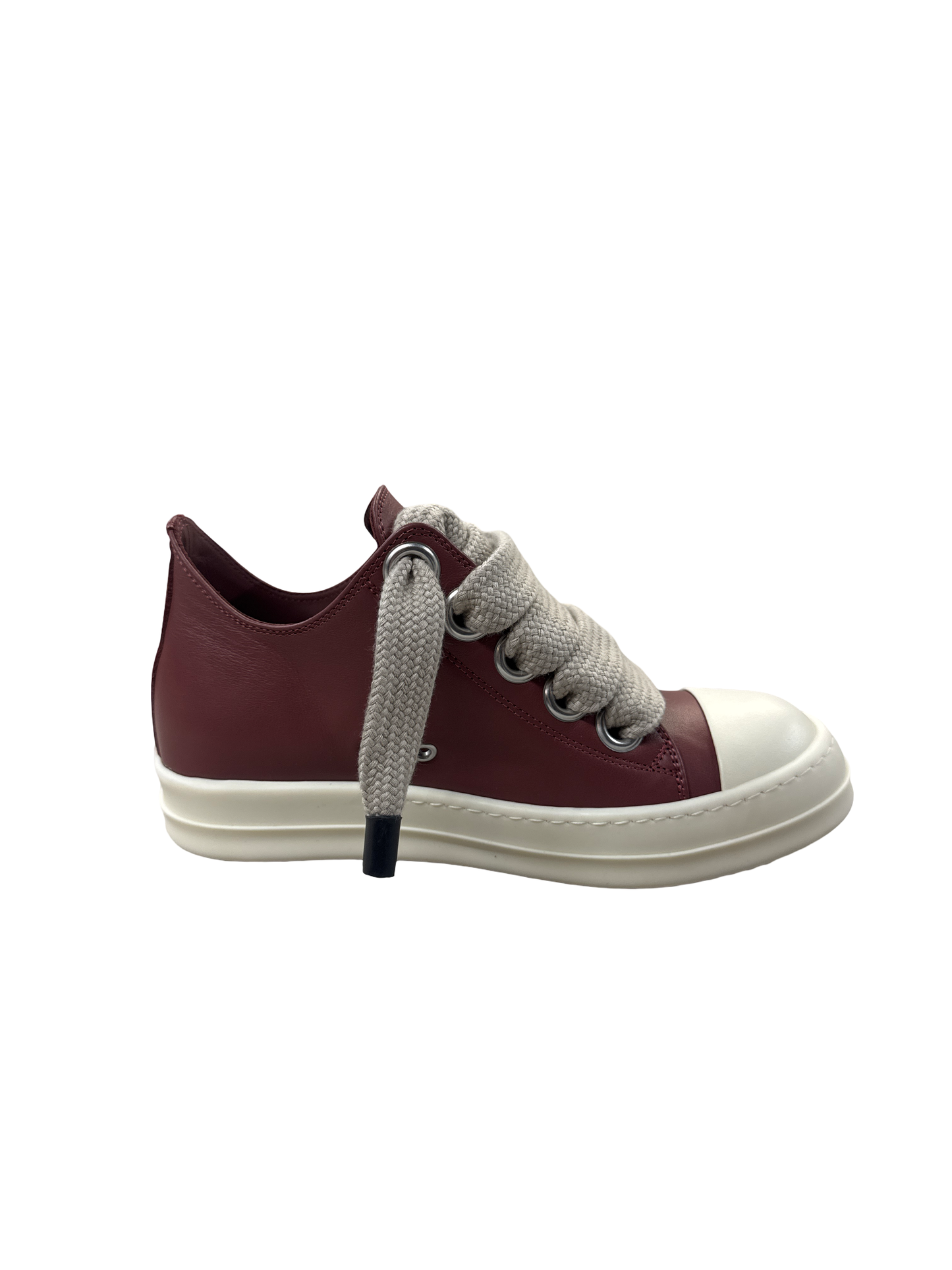 Rick Owens Womens Jumbo Lace Lowtop (Burgundy)