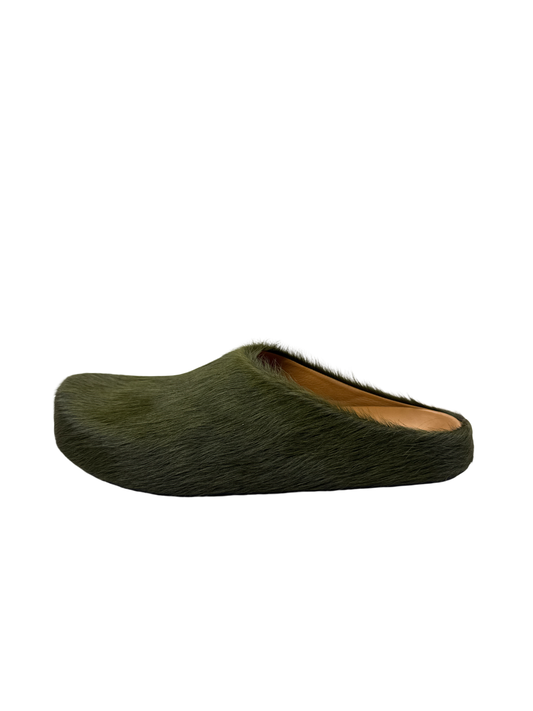 Marni Fussbet Slides (Olive Green)