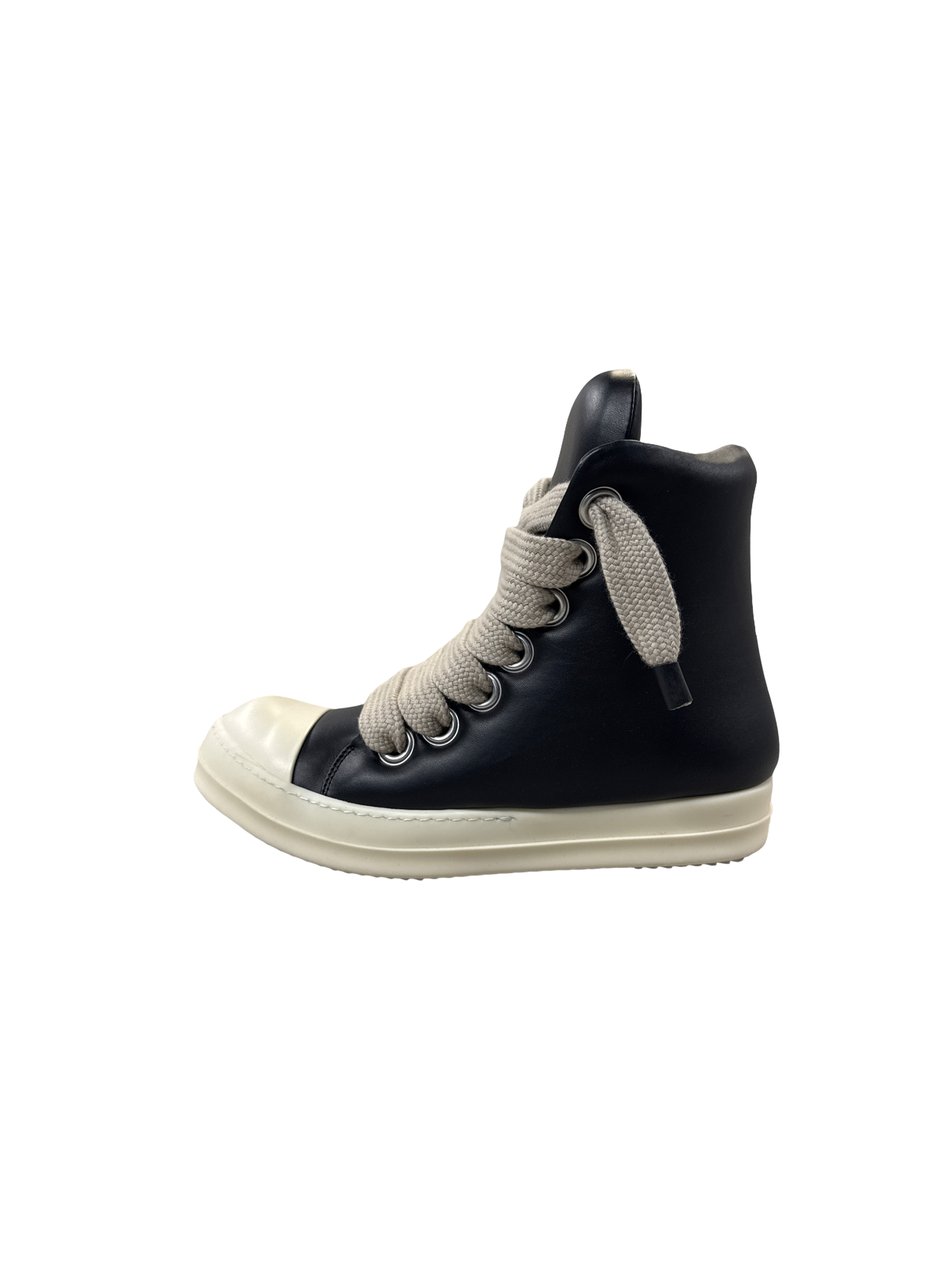 Rick Owens Oversized Jumbo Lace High Top (Black/Milk)