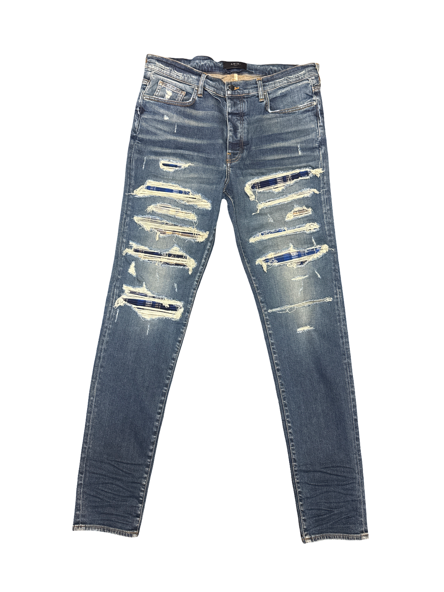 Amiri Blue Plaid Thrasher (Blue/Multi)