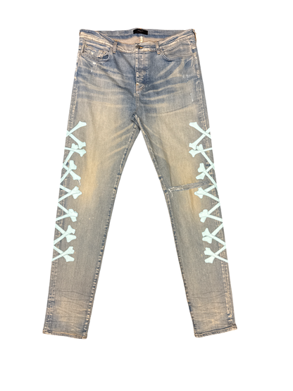 Amiri Miami Blue Bones Denim (Clay Indigo)