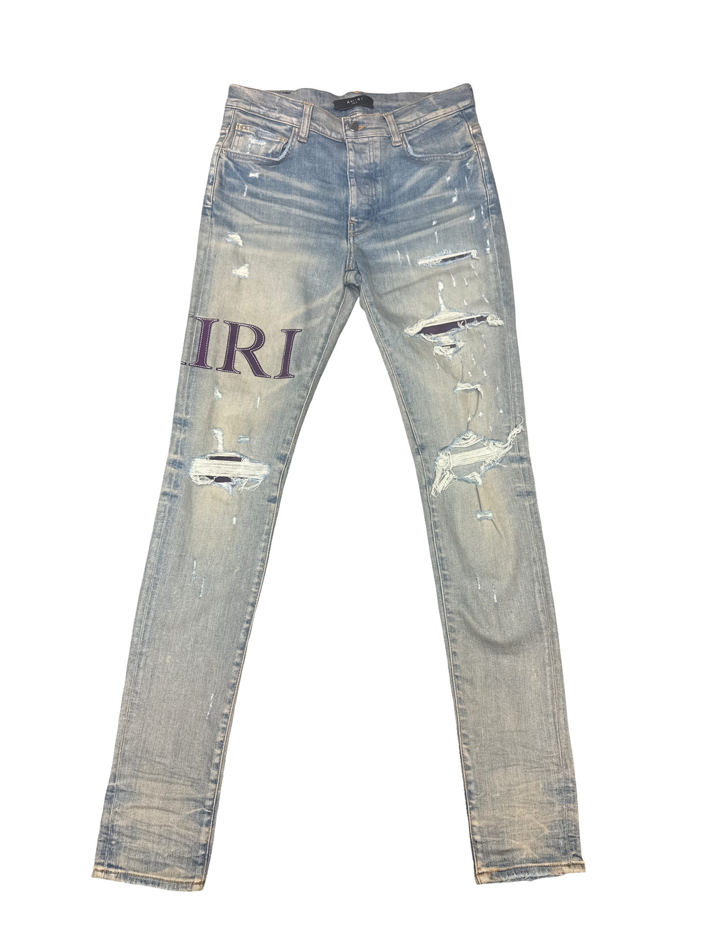 Amiri Purple Serif Logo Jean (Clay Indigo/Purple)