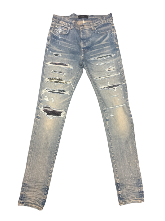 Amiri Rainbow Paisley Patch Thrasher