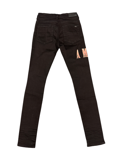 Amiri Core Logo Tie Dye Patch Jean (Black/Red)