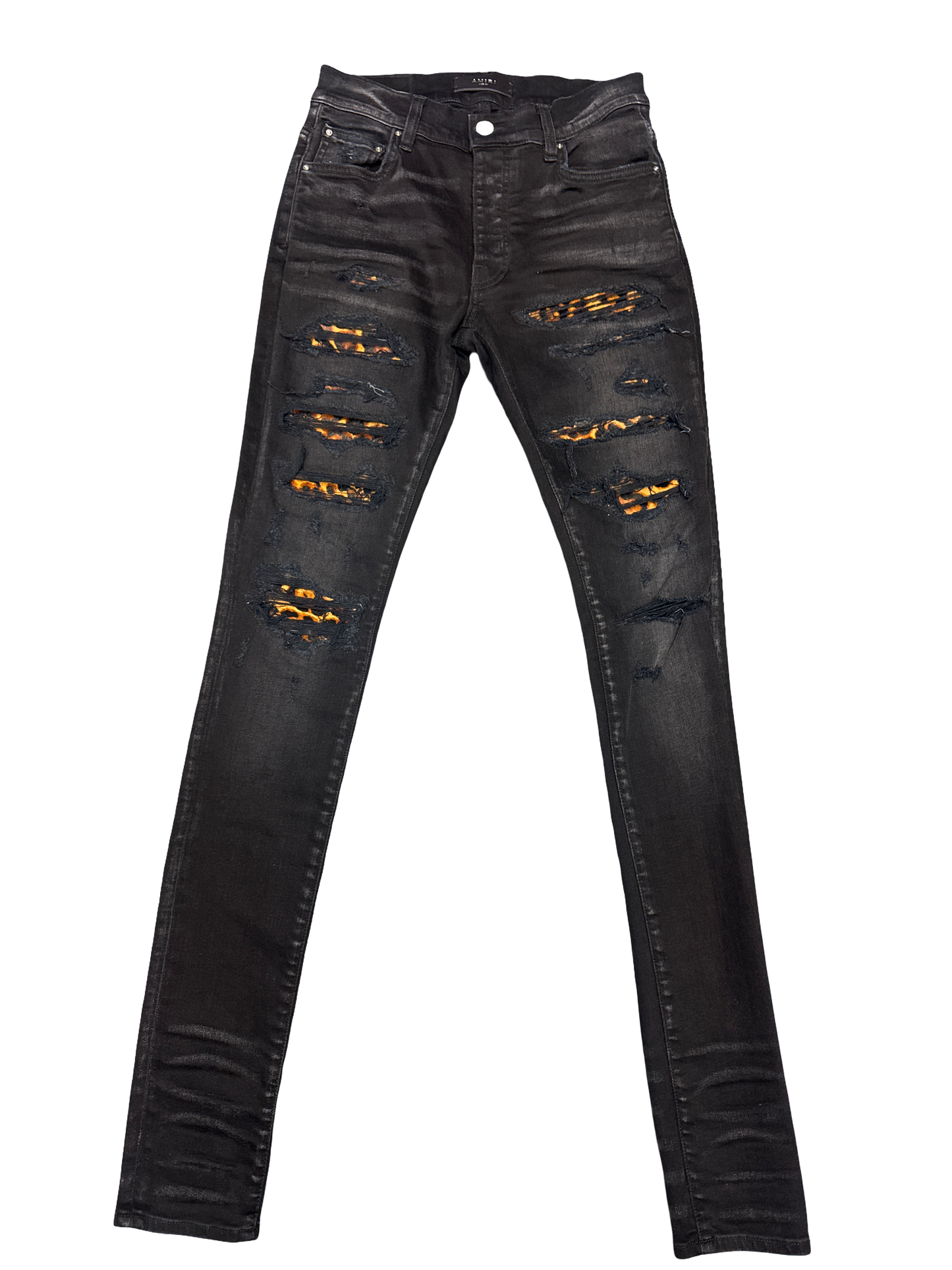 Amiri Leopard Print Thrashers (Black/Multi)