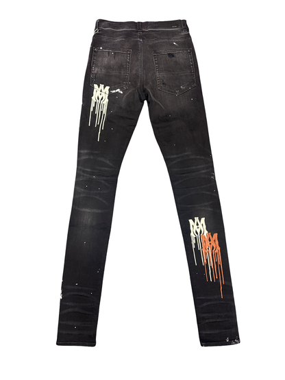 Amiri "MA Drip Logo" Jean (Black/Brown/White)