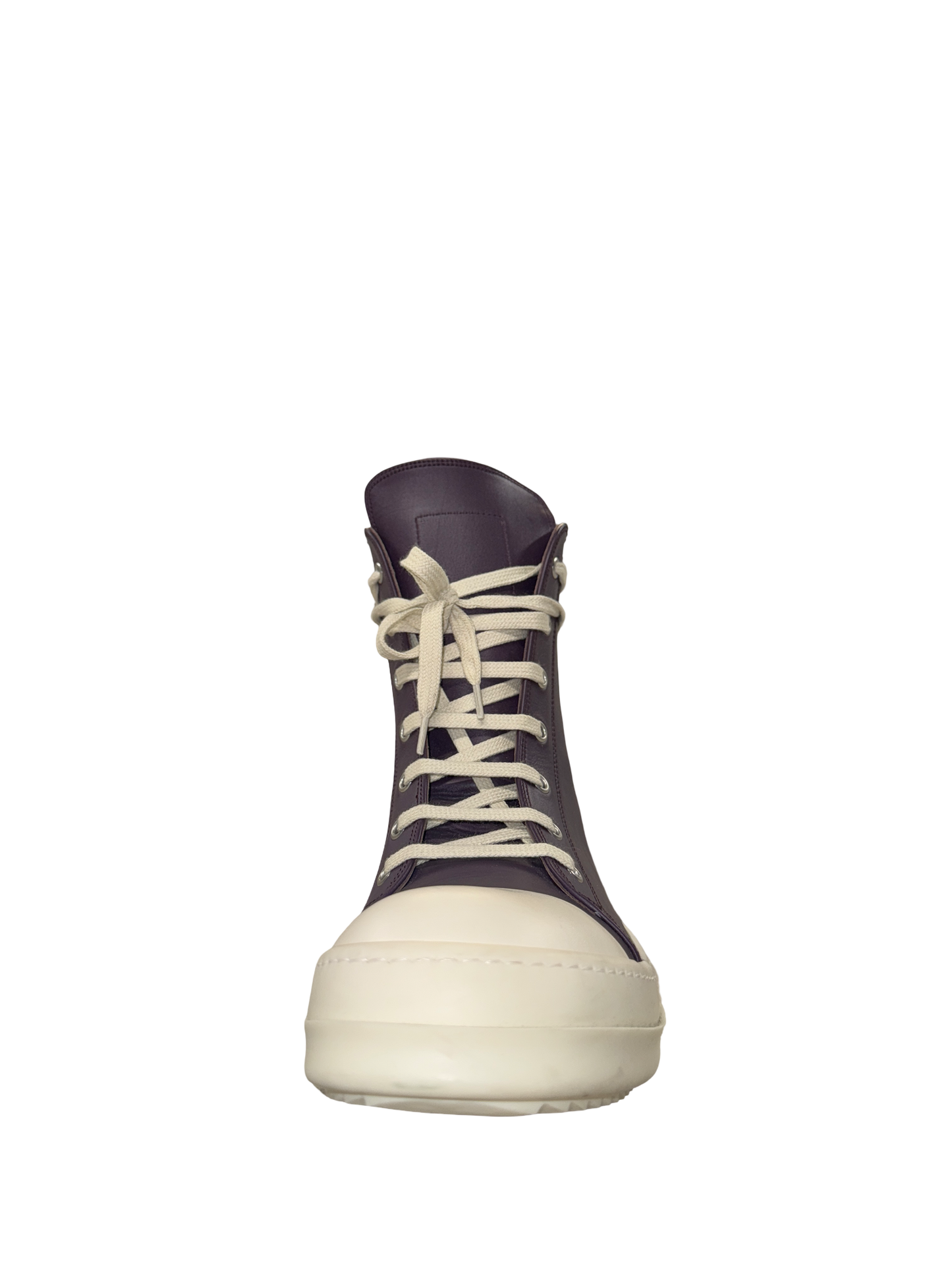 Rick Owens Leather Hi Top Burgundy (Amethyst/Milk)