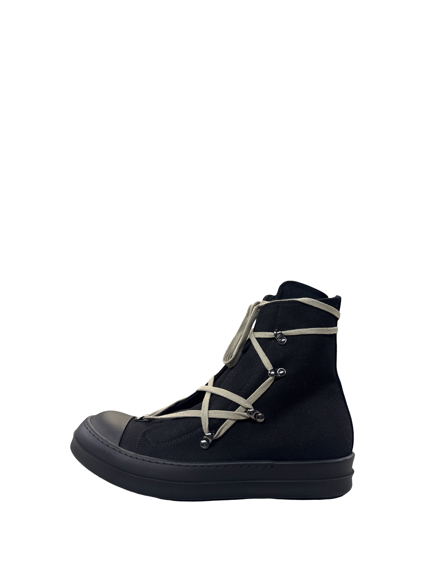 Rick Owens Pentagram Lace Hi Top (Black/Black)