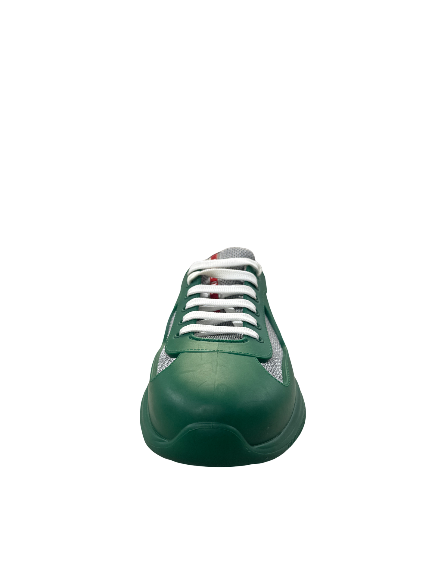 Prada Americas Cup Sneaker (Green/Silver/White)
