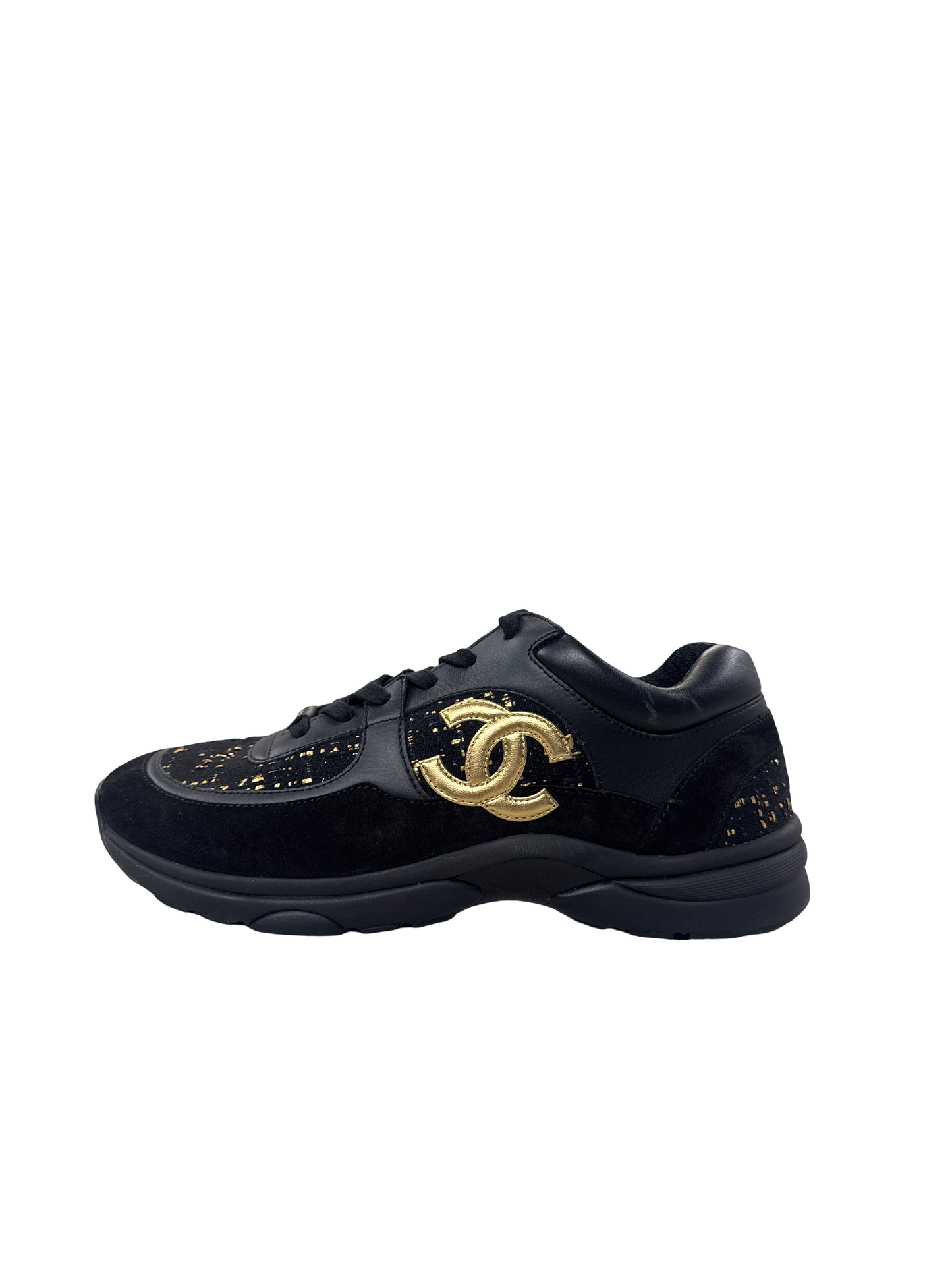 Chanel Black/Gold Trainers