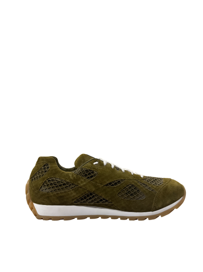 Bottega Orbit Sneaker (Green Suede)