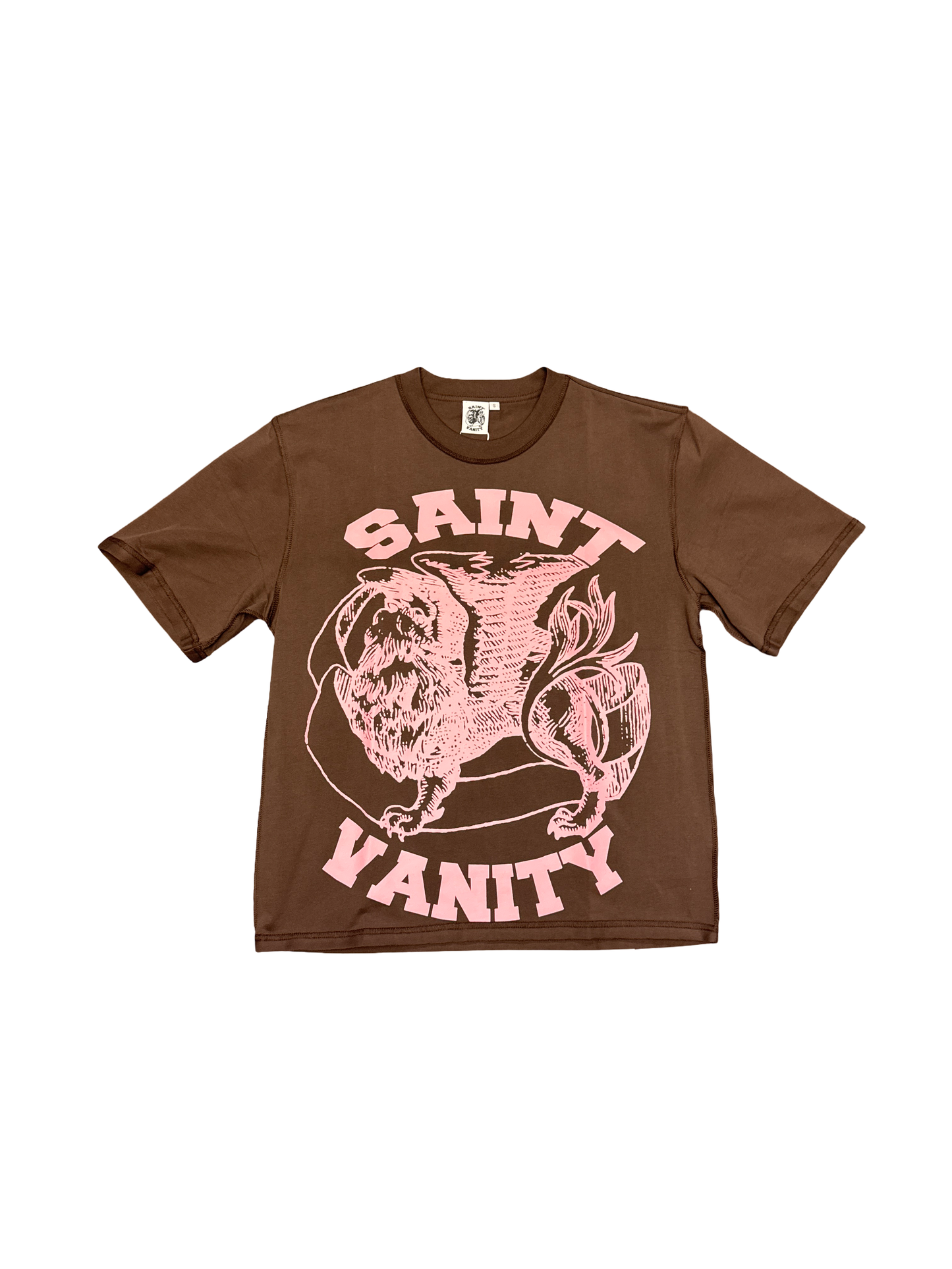 Saint Vanity Logo Tee (Brown/Pink)