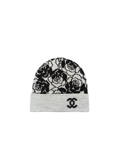 Chanel Beanie (Grey/Black/Gold)