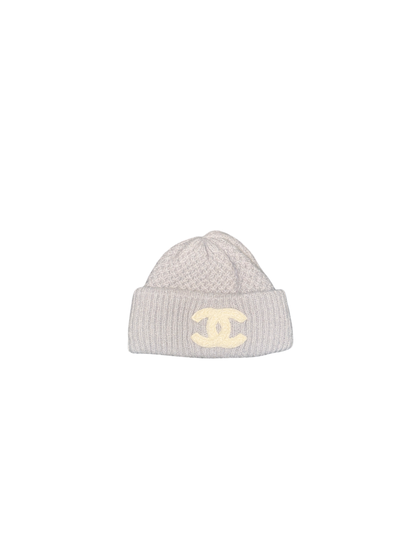 Chanel Beanie (Light Grey/Ecru)