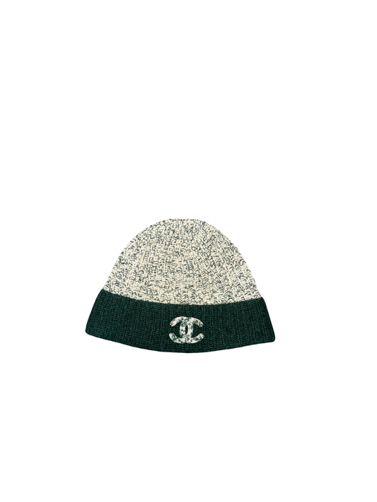 Chanel Beanie (Pine/White)