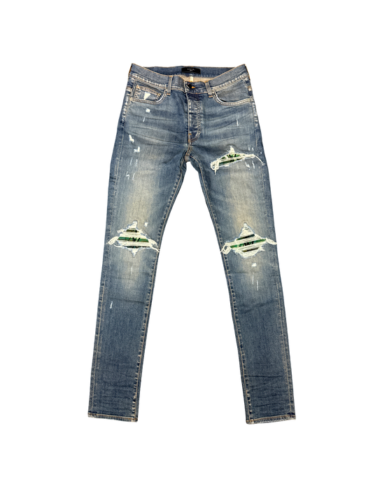 Amiri Plaid Patch MX1 (Crafted Indigo/Green)