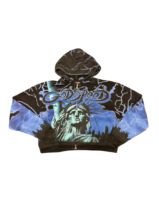 Godspeed "Statue Of Liberty" Hoodie (Blue/Multi)