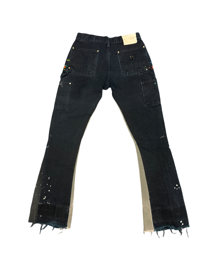 Gallery Department Carpenter Flare Jeans (Blue/Grey/Multi)