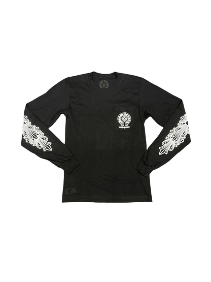 Chrome Hearts NYC Horseshoe Long Sleeve Tee (Black/White)
