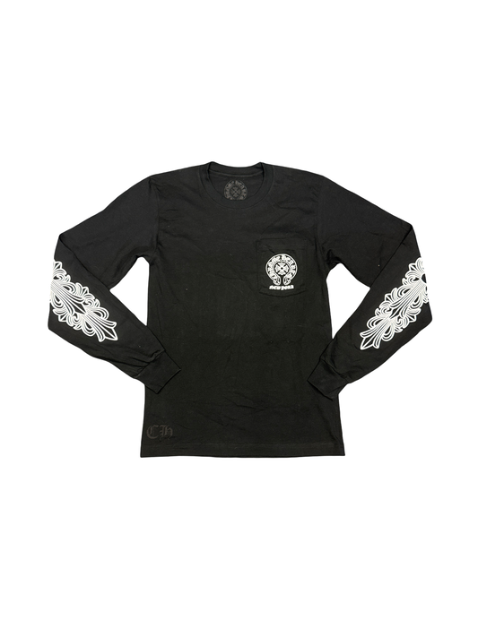 Chrome Hearts NYC Horseshoe Long Sleeve Tee (Black/White)