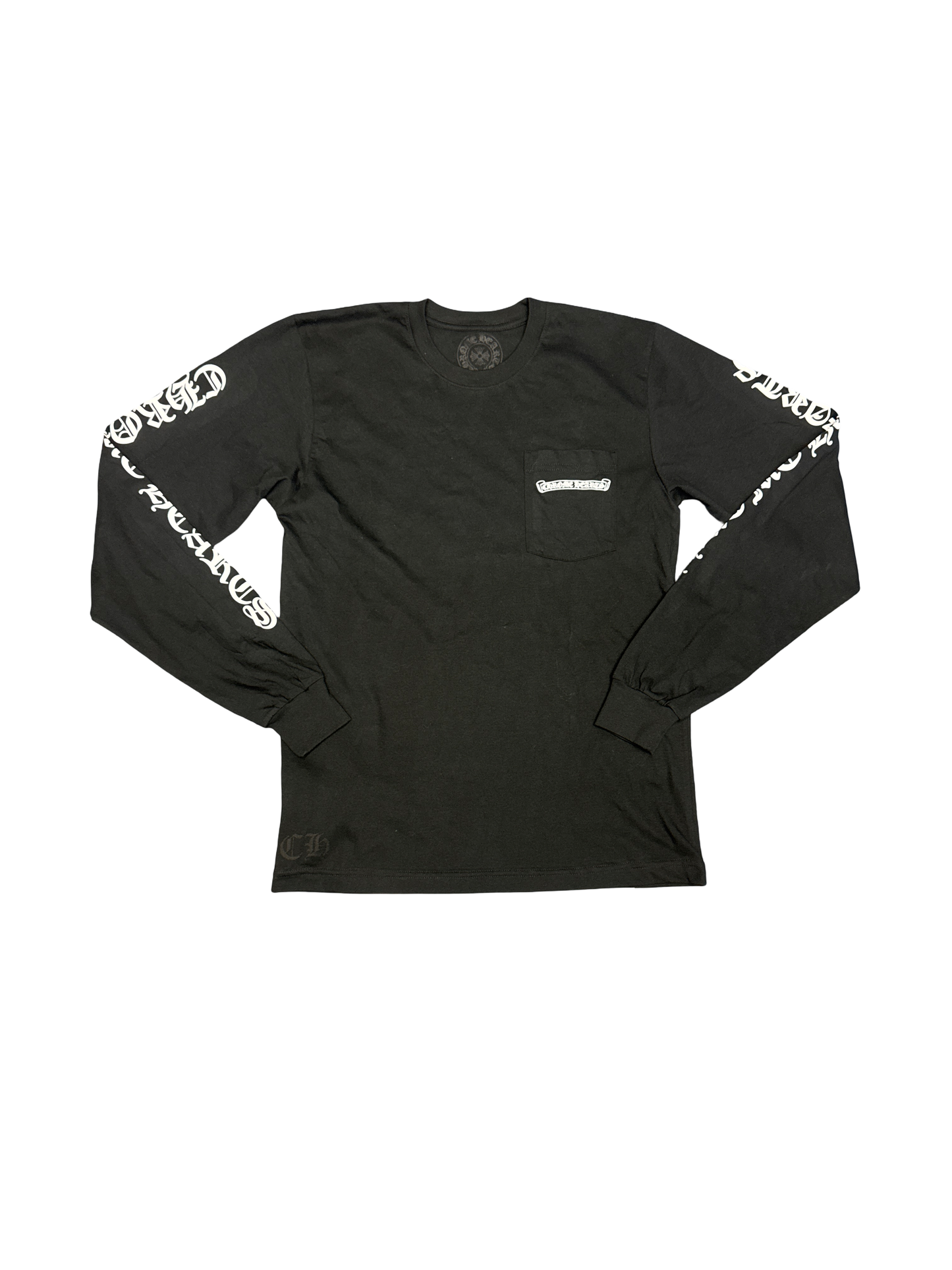 Chrome Hearts Scroll Long Sleeve Tee (Black/White)