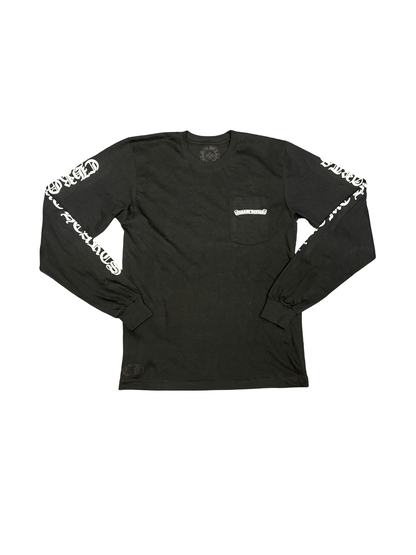 Chrome Hearts Scroll Long Sleeve Tee (Black/White)