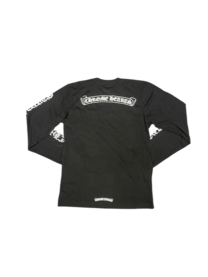 Chrome Hearts Scroll Long Sleeve Tee (Black/White)