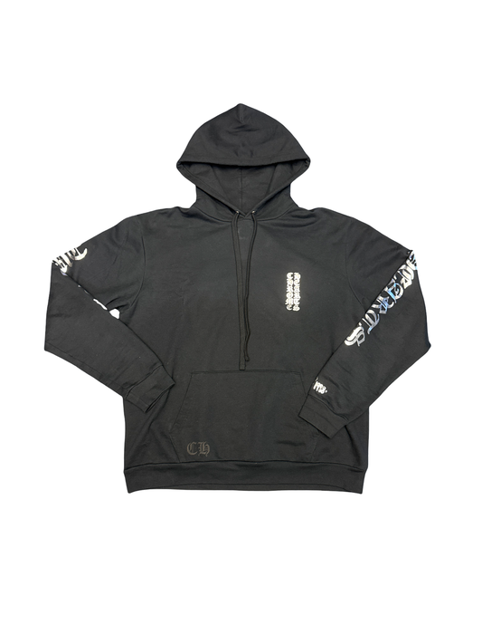 Chrome Hearts Script Pullover Hoodie (Black/Silver)