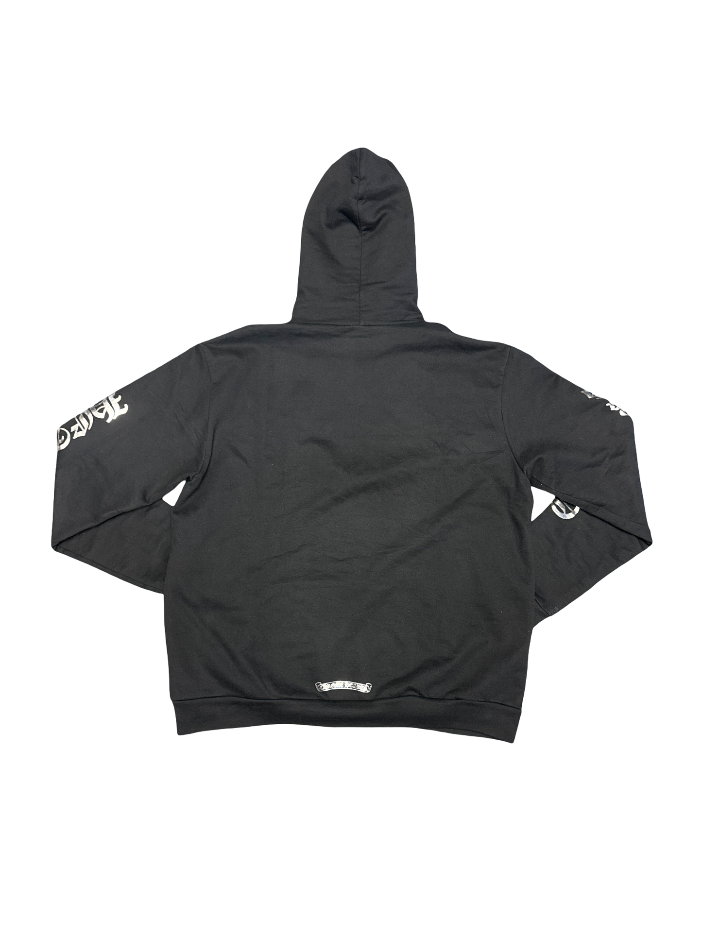 Chrome Hearts Script Pullover Hoodie (Black/Silver)