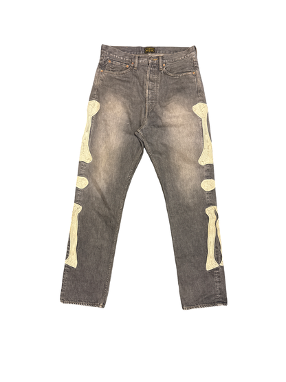 Kapital Bone Jeans (Grey/White)