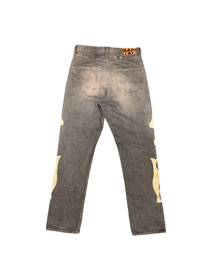 Kapital Bone Jeans (Grey/White)