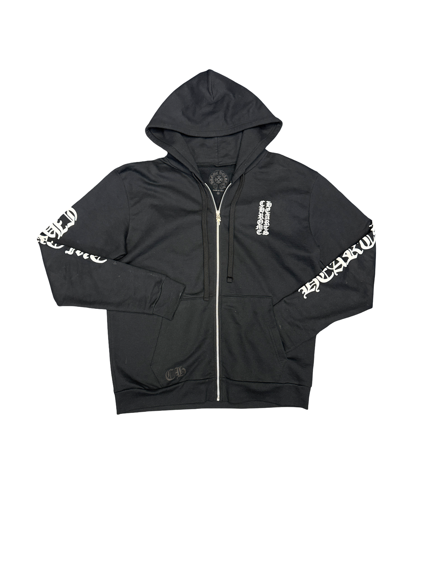 Chrome Hearts Eyechart Zip Hoodie (Black/White)