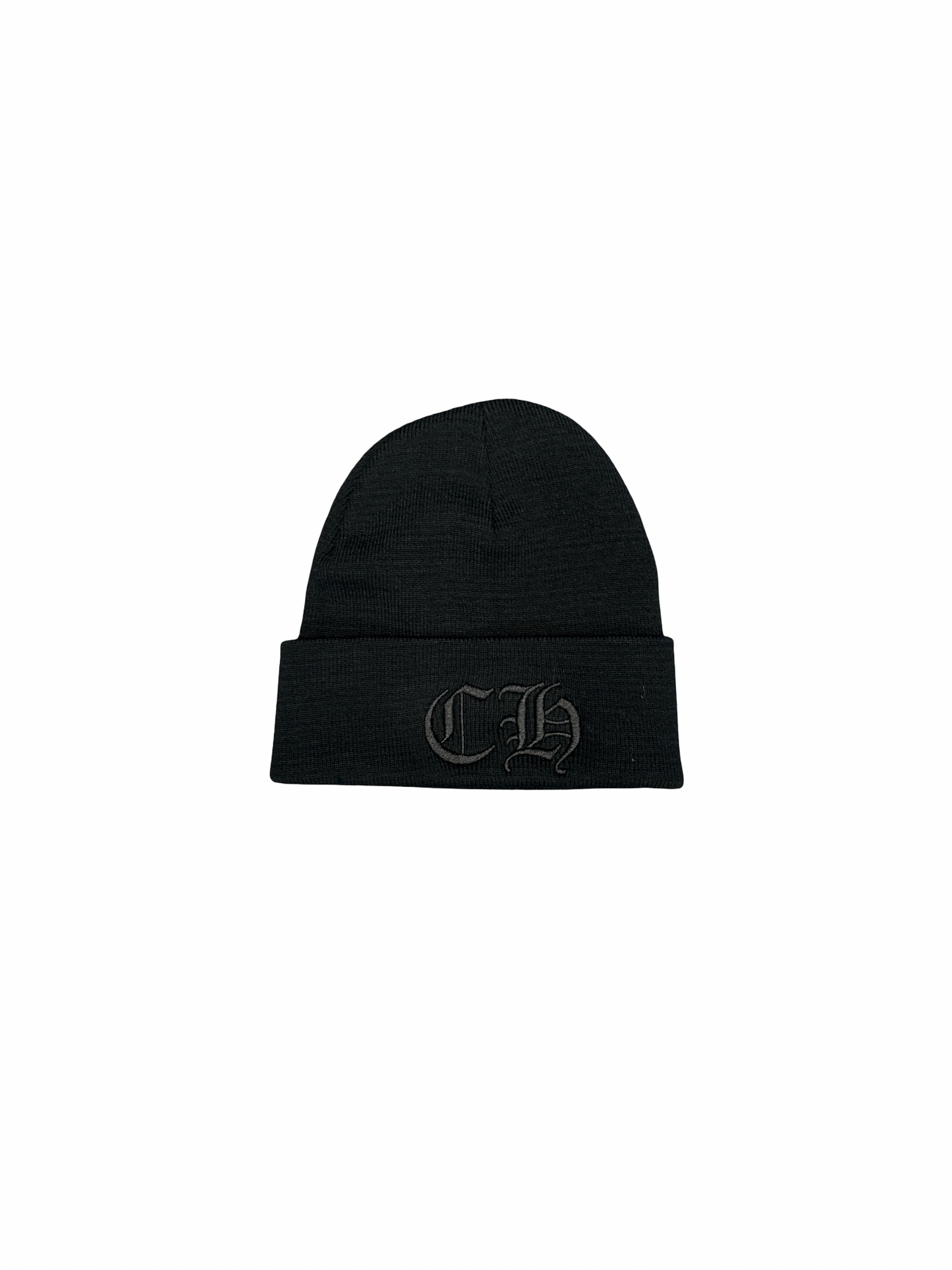Chrome Hearts "CH" Beanie (Black/Black)