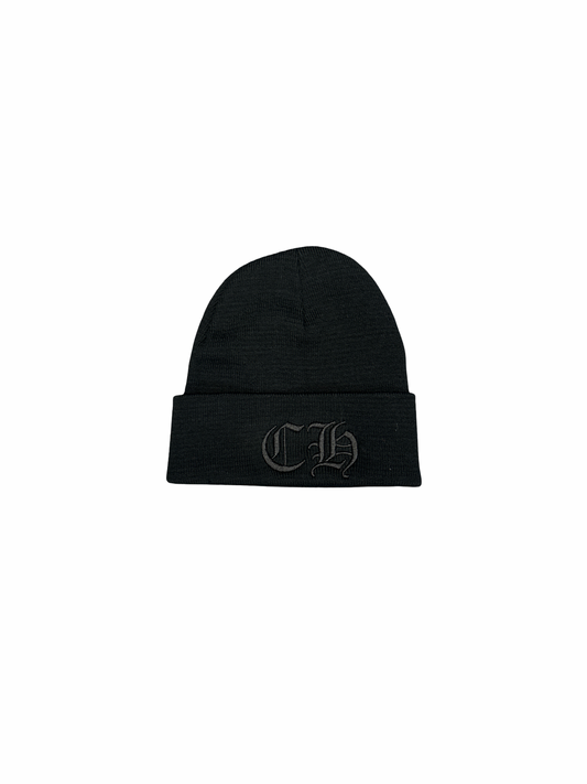 Chrome Hearts "CH" Beanie (Black/Black)