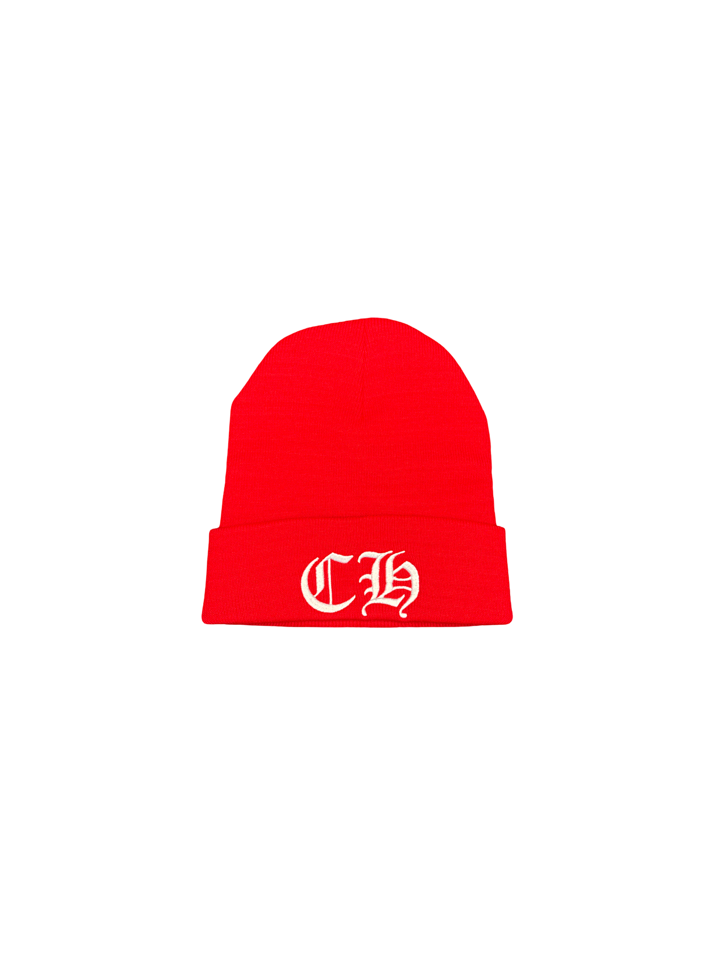 Chrome Hearts "CH" Beanie (Red/White)