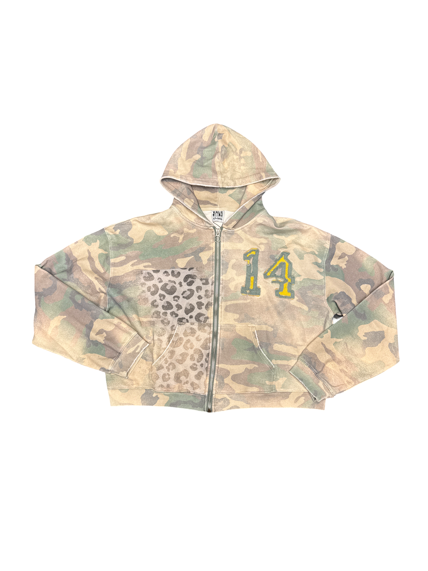 Vale Cheetah Print Camo Hoodie (Woodland Camo/Yellow/Multi)