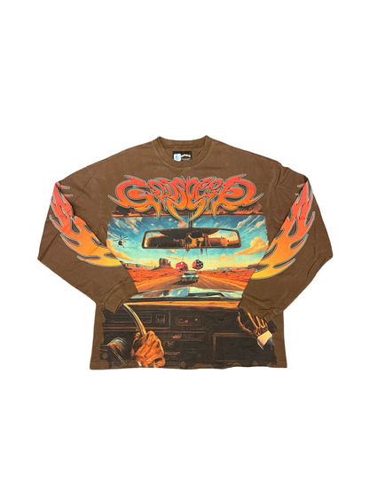 Godspeed "Rear View Mirror" Tee (Brown/Multi)