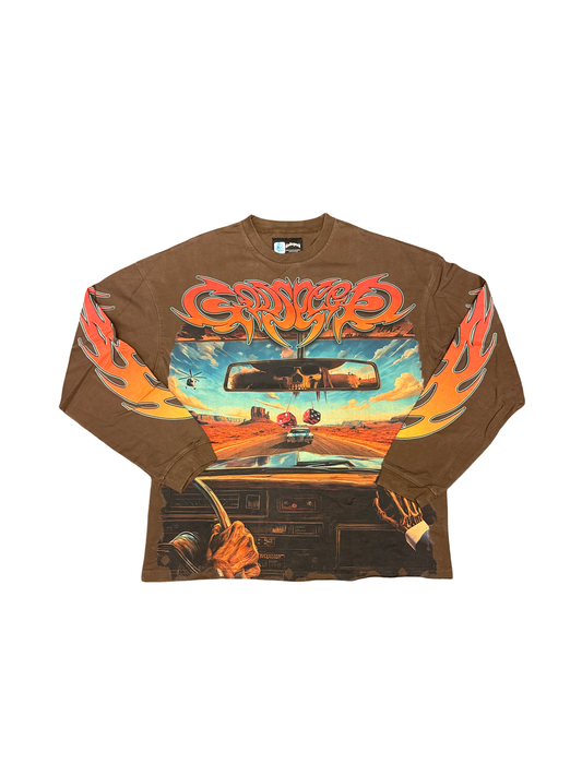 Godspeed "Rear View Mirror" Tee (Brown/Multi)
