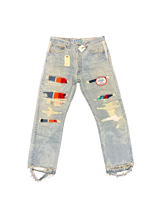 Better With Age Jeans (Light Blue/Multi)