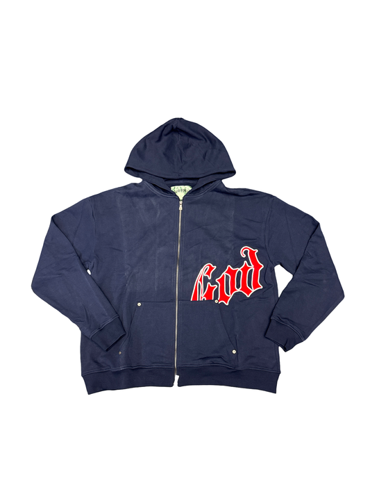 Godspeed Zip Hoodie (Navy/Red/White)