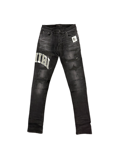 Varsity Patch Jean (Vintage Black/Grey)