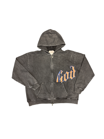 Godspeed Zip Hoodie (Black/Orange/Blue)